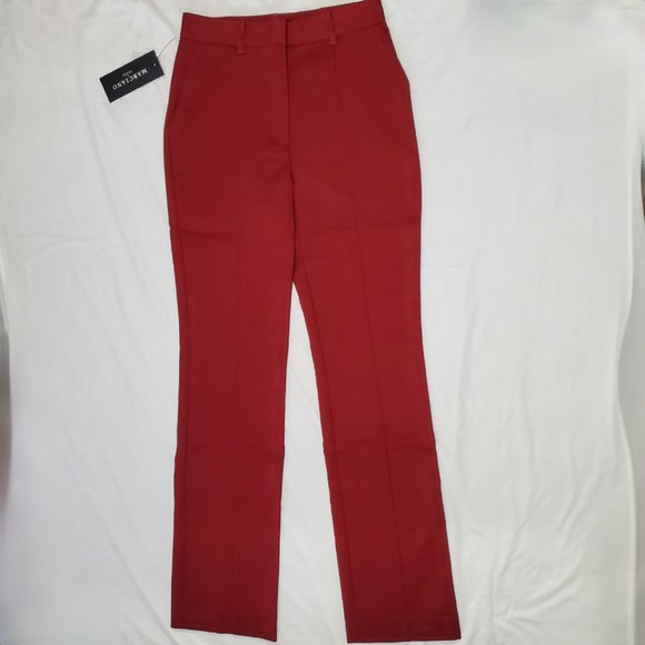 Marciano by Guess - Hollywood Flare Pant - Size 2 - Stunning Red Dress Pants - Picture 14 of 14
